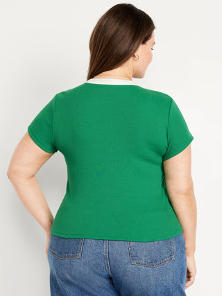 Camiseta Cuello Redondo de Algodón