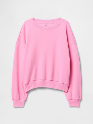 Sudadera Cuello Redondo de Algodón, Niña