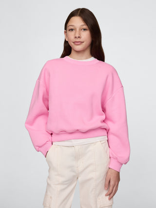 Sudadera Cuello Redondo de Algodón, Niña