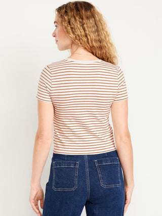 Camiseta Manga Corta Estampado Rayas