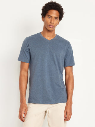 Camiseta Manga Corta Cuello V de Algodón