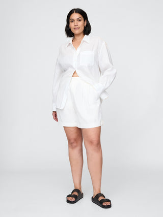 Short Talle Alto con Detalle Plisado