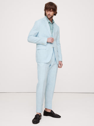Blazer Regular Fit con Bolsillos de Lino