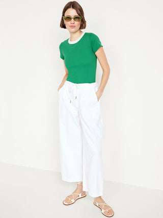 Camiseta Cuello Redondo de Algodón