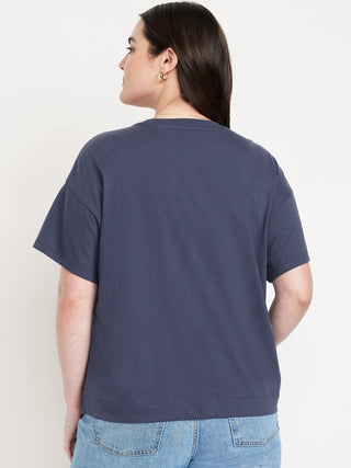 Camiseta Manga Corta con Logo de Algodón