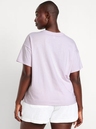 Camiseta Manga Corta con Gráfico de Algodón