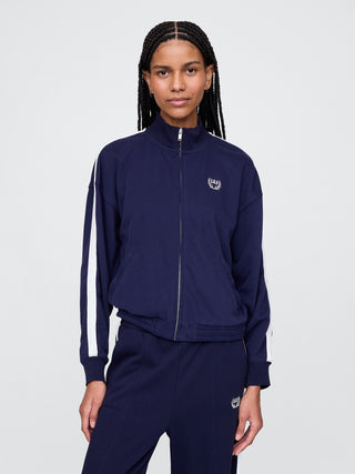 Chaqueta con Zipper y Logo Delantero