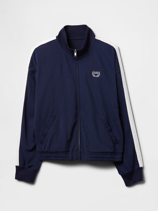 Chaqueta con Zipper y Logo Delantero