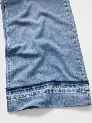 Jeans Anchos Talle Medio con Bolsillos