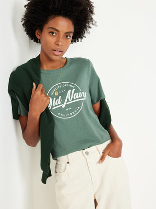 Camiseta Manga Corta con Logo de Algodón