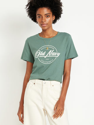 Camiseta Manga Corta con Logo de Algodón