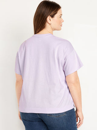 Camiseta Manga Corta con Gráfico de Algodón