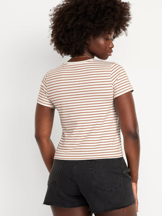 Camiseta Manga Corta Estampado Rayas