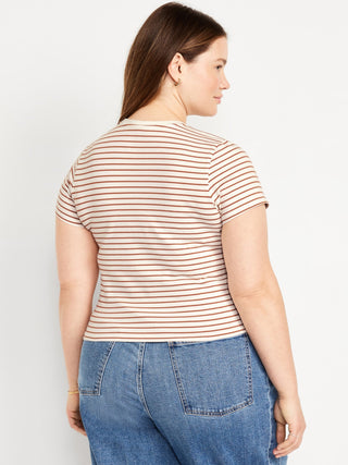 Camiseta Manga Corta Estampado Rayas