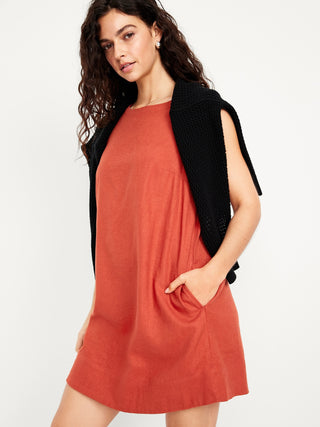 Vestido Cuello Redondo sin Mangas