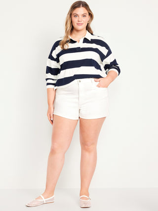 Short Denim Talle Alto con Bolsillos