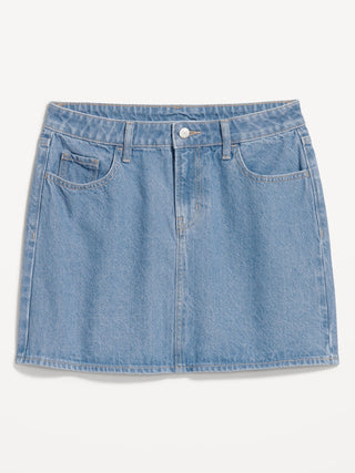 Enagua Denim Talle Medio con Bolsillos