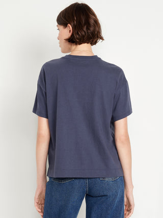 Camiseta Manga Corta con Logo de Algodón