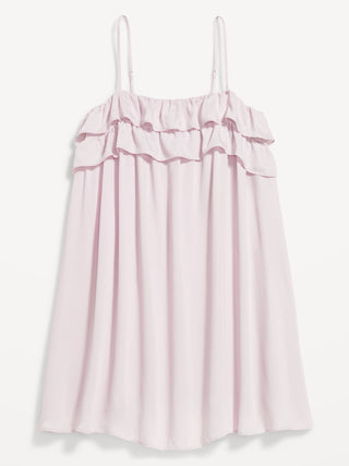 Vestido de Tirantes con Detalle de Volantes