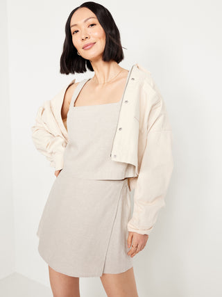 Blusa sin Mangas con Escote Cuadrado