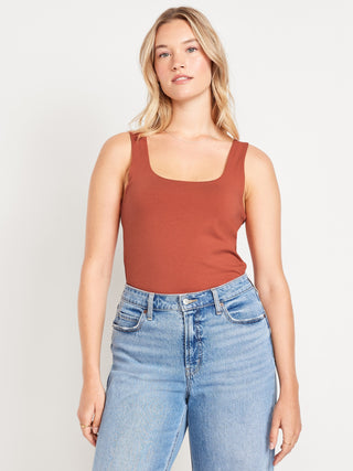 Blusa de Tirantes con Escote Cuadrado