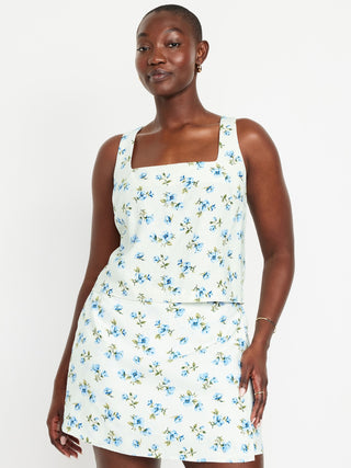 Blusa Cuello Cuadrado con Estampado Floral