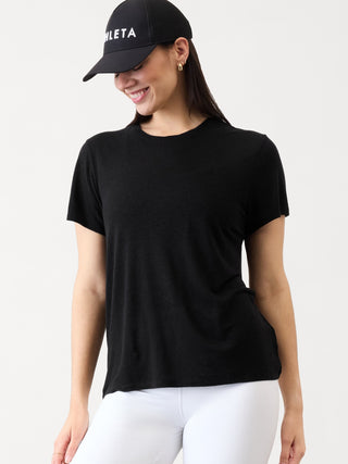 Camiseta Cuello Redondo de Lino