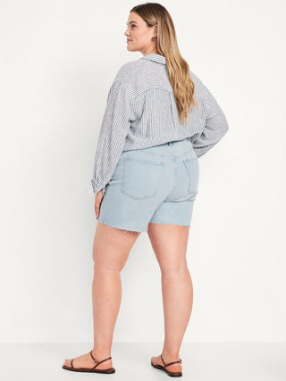 Short Denim Talle Alto con Bolsillos