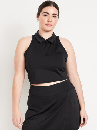 Polo Deportiva sin Mangas con Zipper
