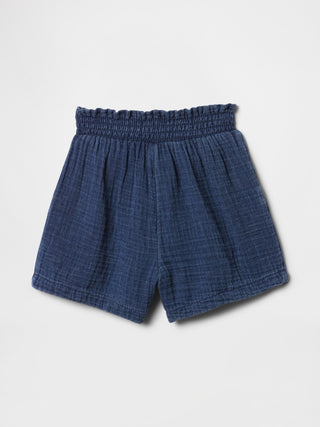 Short con Cintura Elástica de Algodón, Niña