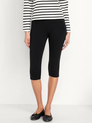 Legging Capri con Cintura Elástica de Algodón