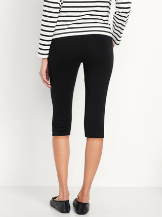 Legging Capri con Cintura Elástica de Algodón
