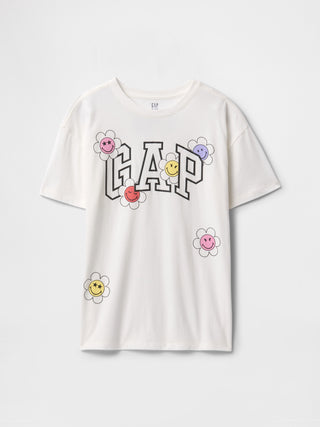 Camiseta Manga Corta con Logo, Niña