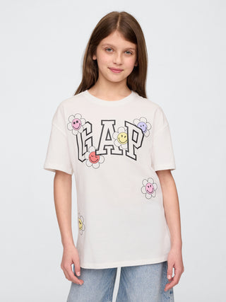 Camiseta Manga Corta con Logo, Niña