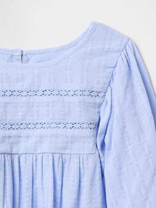 Camisa Manga Larga con Detalle Bordado, Niña