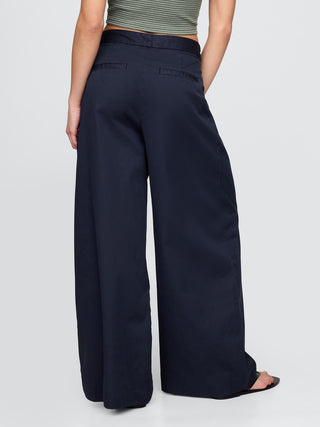 Pantalón Talle Alto con Pinzas Delanteras
