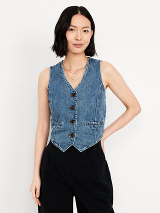 Chaleco Denim Cuello V