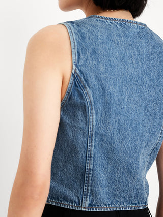 Chaleco Denim Cuello V