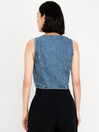 Chaleco Denim Cuello V