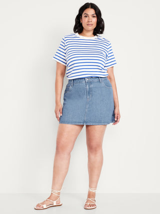 Enagua Denim Talle Medio con Bolsillos