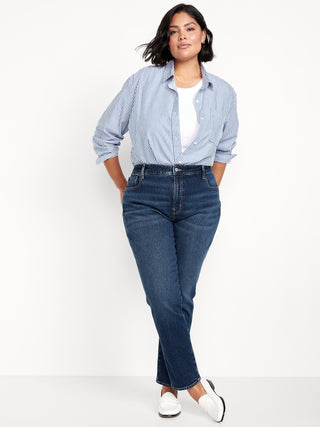 Jeans delgados vintage de cintura alta.
