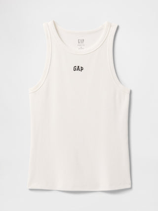 Camiseta sin Mangas con Logo de Algodón