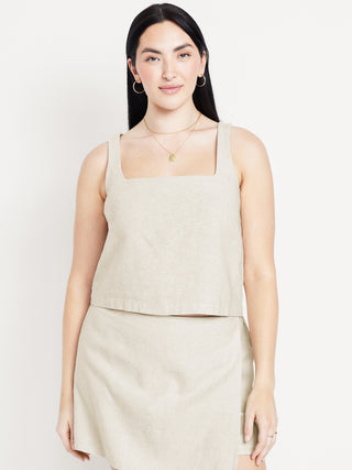 Blusa sin Mangas con Escote Cuadrado