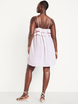 Vestido de Tirantes con Detalle de Volantes