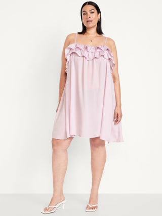 Vestido de Tirantes con Detalle de Volantes