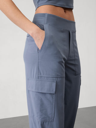 Pantalón Cargo Talle Alto con Bolsillos