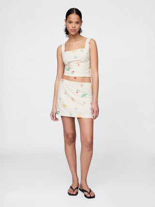 Blusa Cuello Cuadrado con Estampado