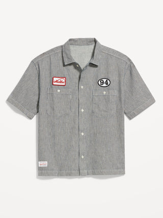 Camisa Manga Corta con Detalle de Patches