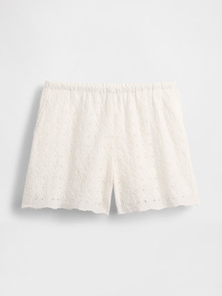 Short con Cintura Elástica de Crochet
