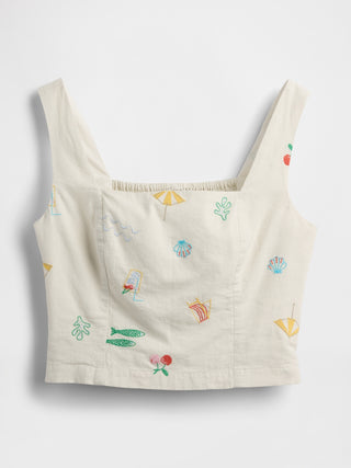 Blusa Cuello Cuadrado con Estampado